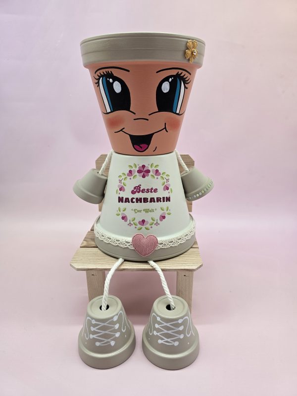 Beste Nachbarin Tonpuppe