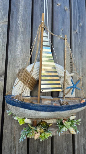 Maritime Kranz mit Boot