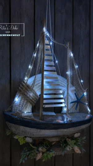 Maritime Kranz mit Boot