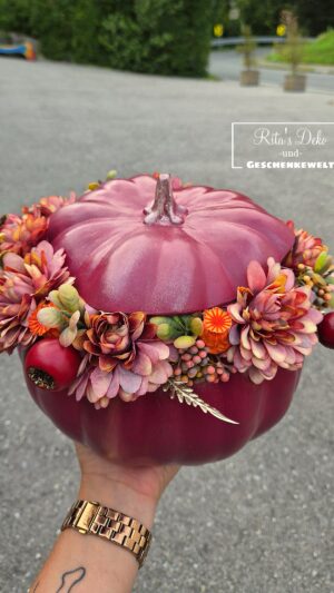Keramik Kürbis Herbst Deko