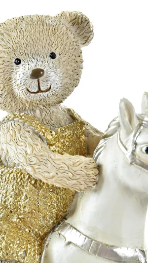 Teddy auf Schaukelpferd
