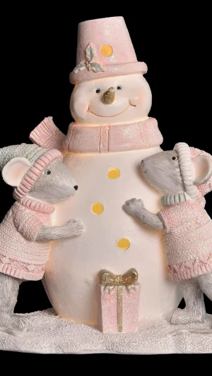 Schneemann mit Mäusen