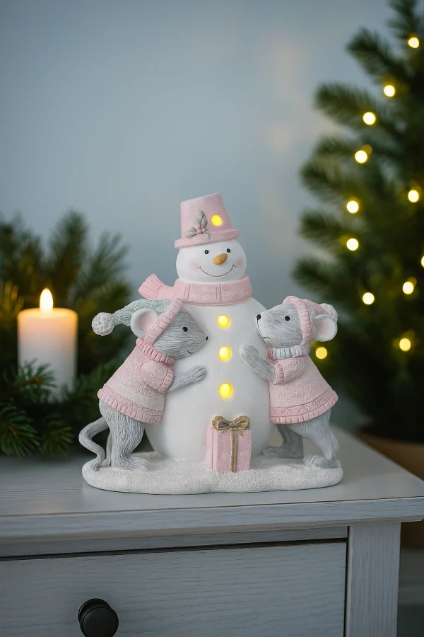 Schneemann mit Mäusen