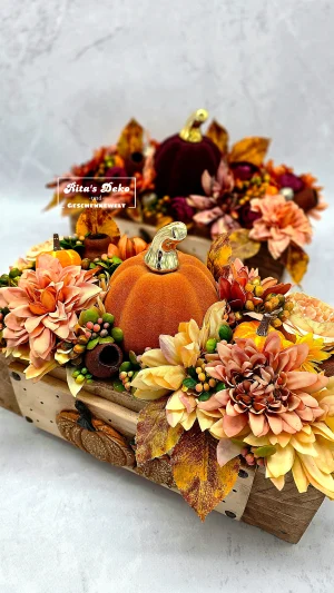 Herbstliche Holzbox