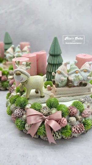 Rentierschlitten im Weihnachtswald