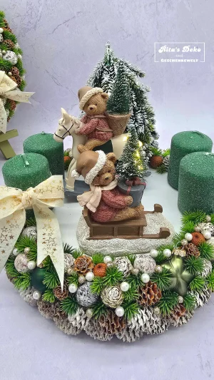 Adventskranz "Winterbären"