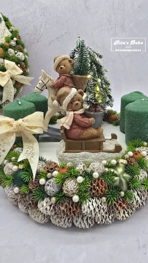 Adventskranz "Winterbären"