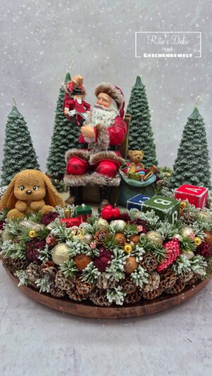 Der Weihnachtsmanns Spielzeugwerkstatt Adventskranz