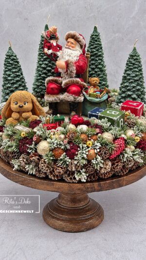 Der Weihnachtsmanns Spielzeugwerkstatt Adventskranz