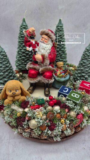 Der Weihnachtsmanns Spielzeugwerkstatt Adventskranz