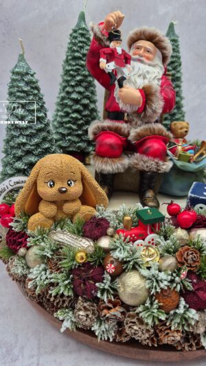 Der Weihnachtsmanns Spielzeugwerkstatt Adventskranz