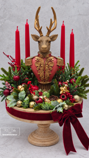 Weihnachtlicher Hirschzauber – festliche Adventsdekoration