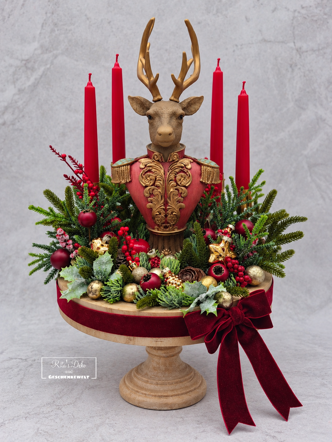 Weihnachtlicher Hirschzauber – festliche Adventsdekoration